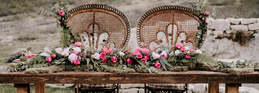 Centros de mesa flores Bodas